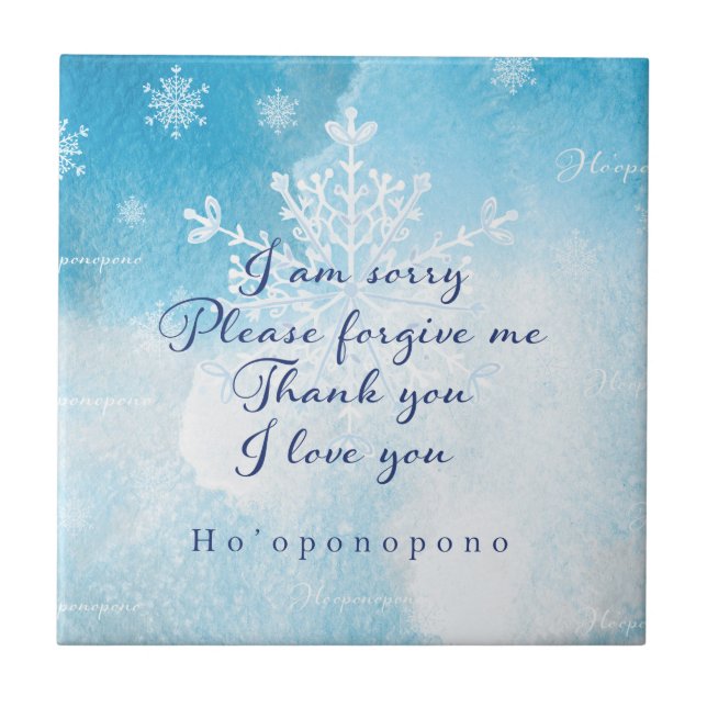 Azulejo Ho'oponopono Prayer Art (Frente)