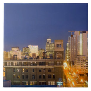 Azulejo horizonte de Chicago, Illinois, tomado desde West