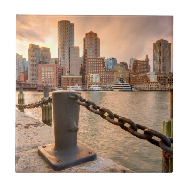 Azulejo Horizonte del distrito financiero de Boston (Frente)