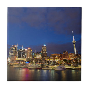 Azulejo Horizonte nocturno de Auckland