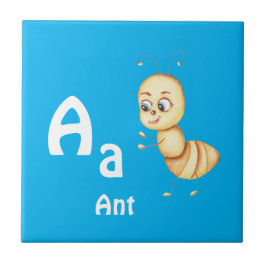 Azulejo Hormiga personaliza ABC: Letra A - Agrega tu nombr
