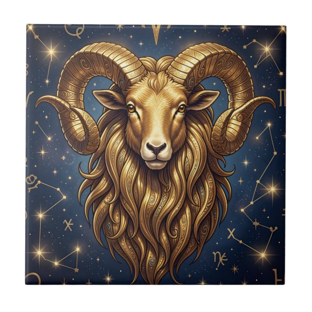 Azulejo Horoscope Sign Aries | Astrology Art (Frente)