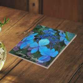 Azulejo Hortensia Blue Lacecap Floral