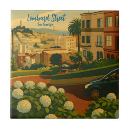 Azulejo Hortensias San Francisco Lombard Street Torre Coit