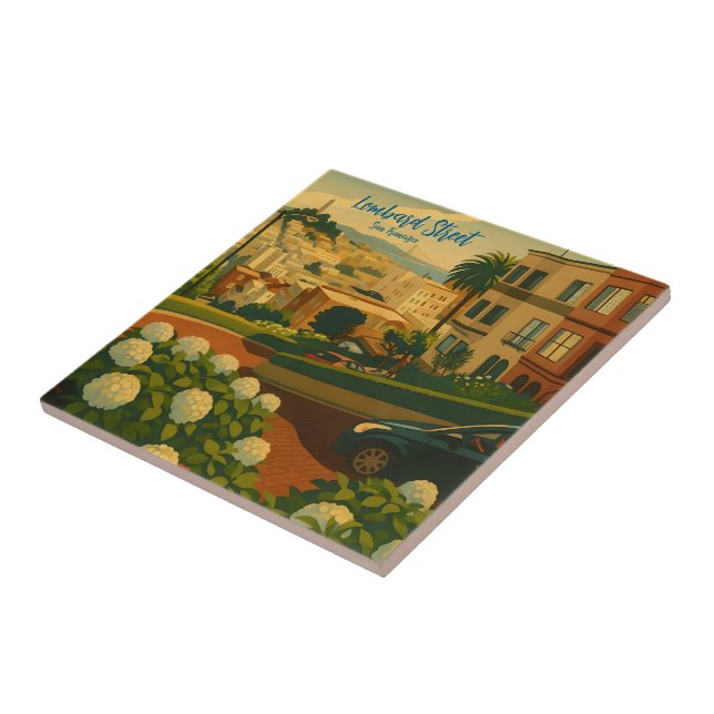 Azulejo Hortensias San Francisco Lombard Street Torre Coit (Lado)