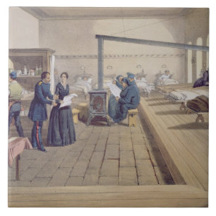 Azulejo Hospital en Scutari, detalle de Florencia