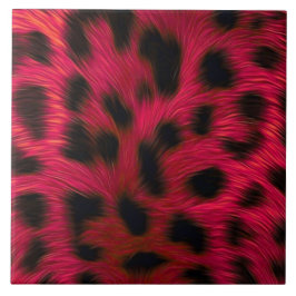 Azulejo Hot Pink Leopard Print Faux