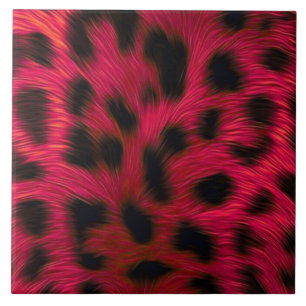 Azulejo Hot Pink Leopard Print Faux