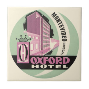 Azulejo Hotel Oxford, Montevideo, Uruguay, Viajes Antiguos