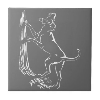 Azulejo Hound Dog Art Cerámica Tile Caza Decoración De Per