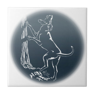 Azulejo Hound Dog Art Cerámica Tile Caza Decoración De Per