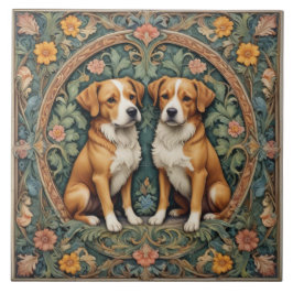 Azulejo Hounds of the Hidden Grove