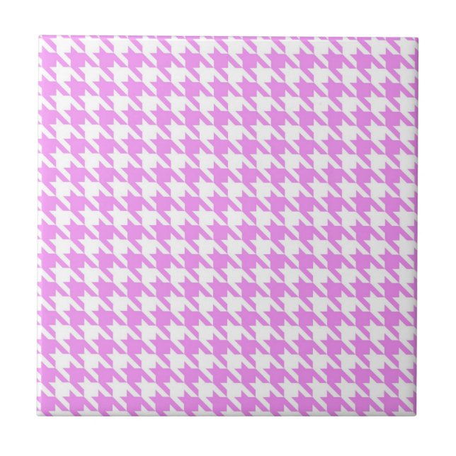 Azulejo Houndstooth rosado (Frente)