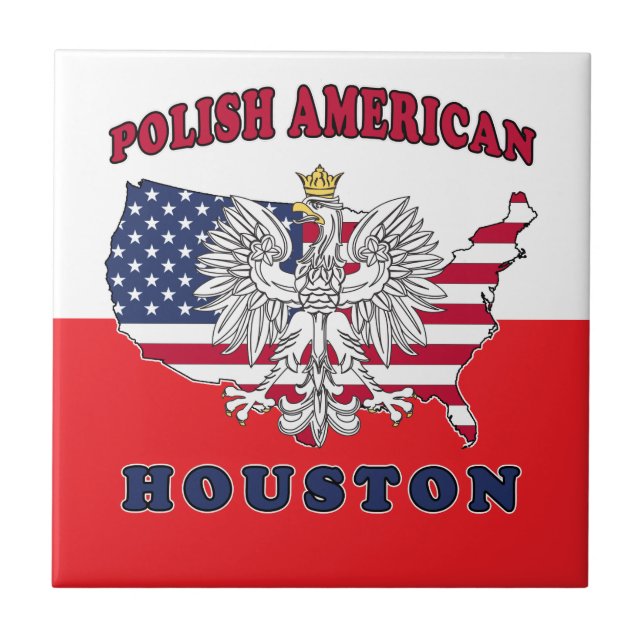 Azulejo Houston Texas Polaco Americano (Frente)