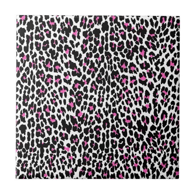 Azulejo huella de leopardo rosa (Frente)