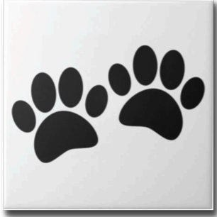 Azulejo Huellas de patas de perro personalizadas