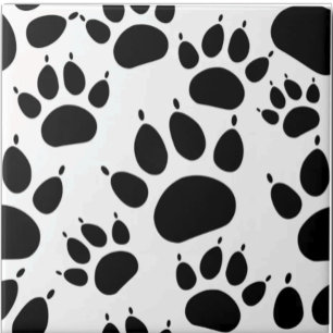 Azulejo Huellas de Patas de Perro y Gato Personalizadas