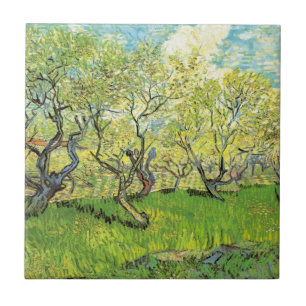 Azulejo Huerto en flor de Vincent van Gogh