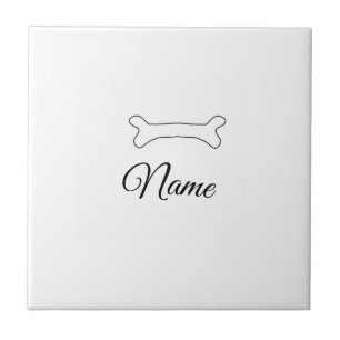 Azulejo Hueso de perro añadir nombre de perro foto persona