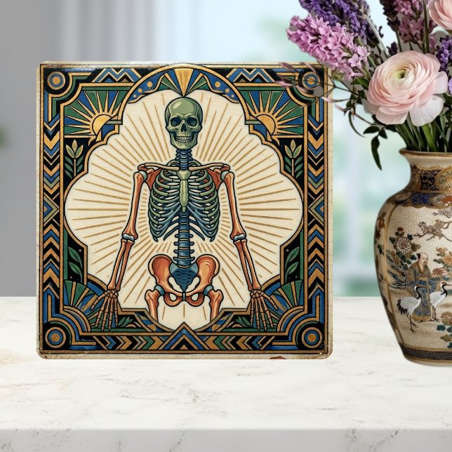 Azulejo Huesos de Esqueleto Humano Anatómico Art Déco (Subido por el creador)