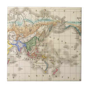 Azulejo Humain primitivo de du genre de la distribución