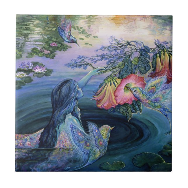 Azulejo Hummingbird 6x6 mosaico cerámico (Frente)