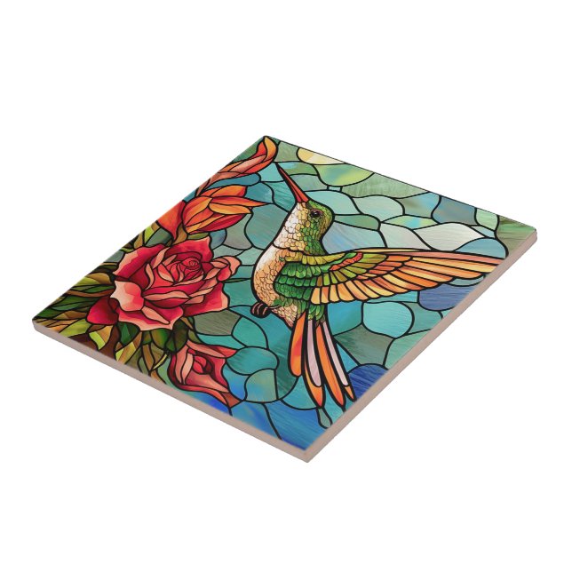 Azulejo Hummingbird Floral (Lado)