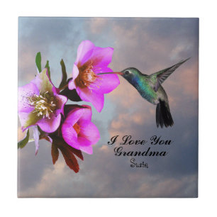 AZULEJO HUMMINGBIRD-GRANDMA