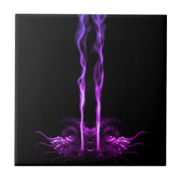 Azulejo Humo de dragón negro y morado