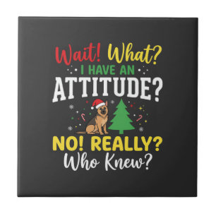 Azulejo Humor Actitud Perro Navidad