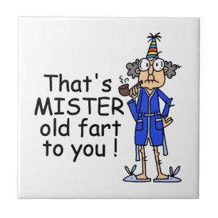 Azulejo Humor de cumpleaños de Mister Old Fart