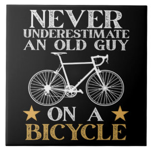 Azulejo Humor Divertido de Ciclista en Bicicleta