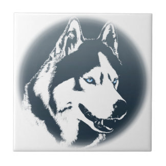 Azulejo Husky Dog Art Cerámica Tile Sled Decoración y Rega