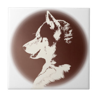 Azulejo Husky Dog Art Cerámica Tile Sled Decoración y Rega