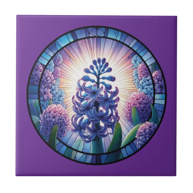 Azulejo Hyacinth Sained Glass Art (Frente)