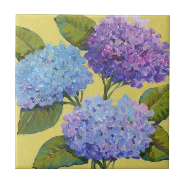 Azulejo Hydrangeas de primavera (Frente)