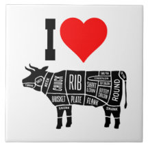 I Heart Love Beef Carnicero Cocinero