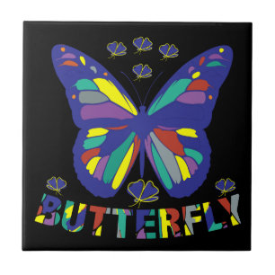 Azulejo i-love-butterfly-typography-comillas-vintage
