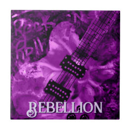 Azulejo I Love Rock 'N Roll Electric Guitar Personalized