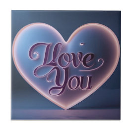 Azulejo I Love You Connected In A Heart