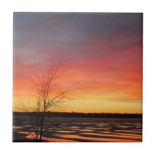 Azulejo Ice Lake Sunset Tile