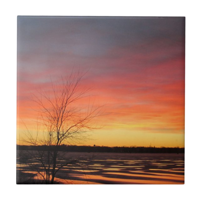 Azulejo Ice Lake Sunset Tile (Frente)