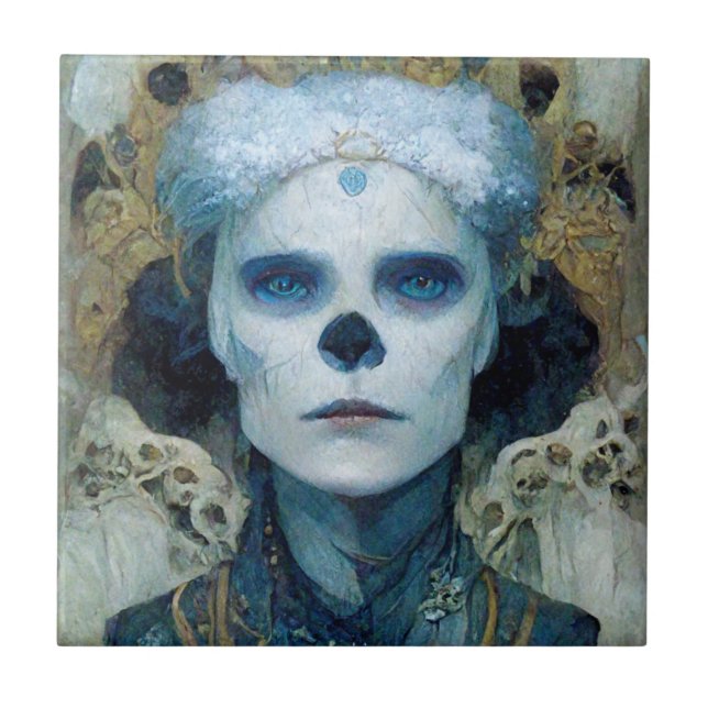 Azulejo Ice Witch 3 Fantasy Sci-Fi (Frente)