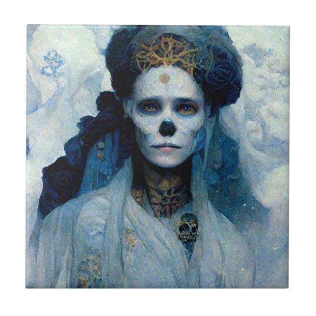Azulejo Ice Witch 4 Fantasy Sci-Fi (Frente)