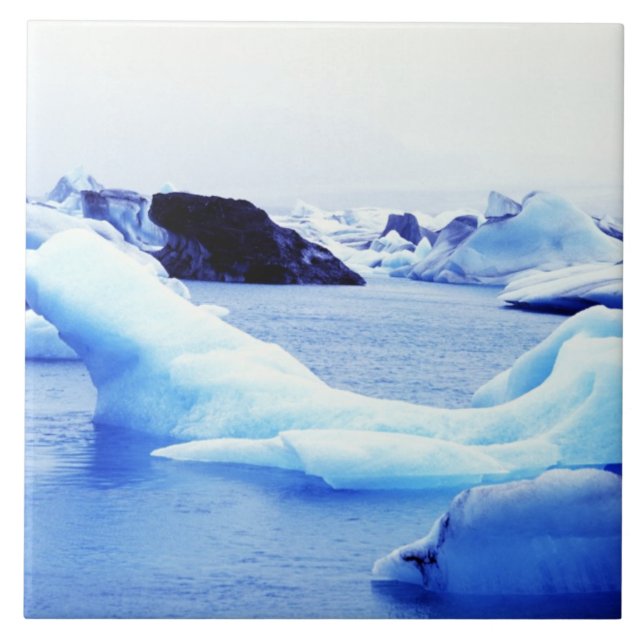 Azulejo Icebergs en la laguna de Jokulsarlon (Frente)