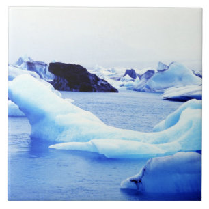 Azulejo Icebergs en la laguna Jokulsarlon