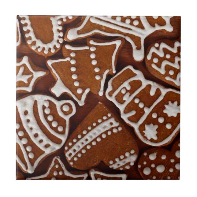 Azulejo Iced, Cut Out, Cookies de Navidades de pan de jeng (Frente)