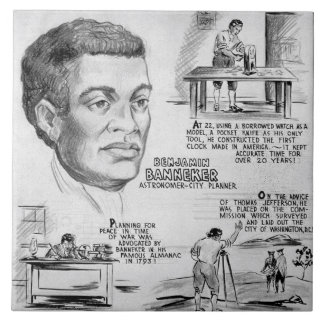 Azulejo Icono de la Historia Negra: Benjamin Banneker, Cie