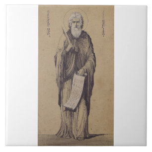 Azulejo Icono de San Elías el Profeta Arte Sagrado