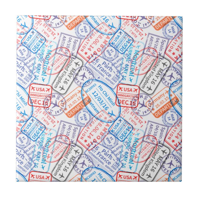 Azulejo Icono de viaje (Frente)